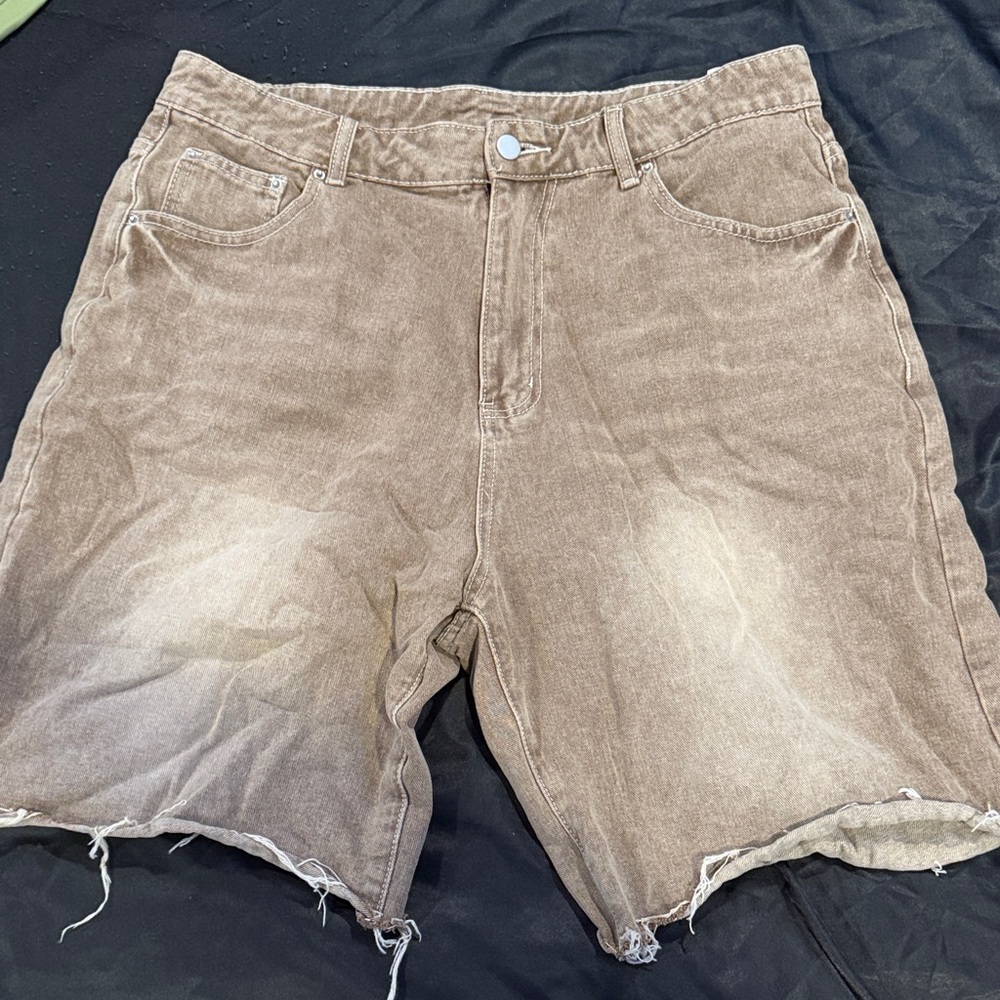 Men's Brown Jean Shorts